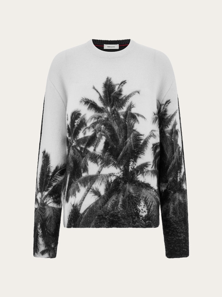 Crew neck sweater with Trinidad print Gallery image 1