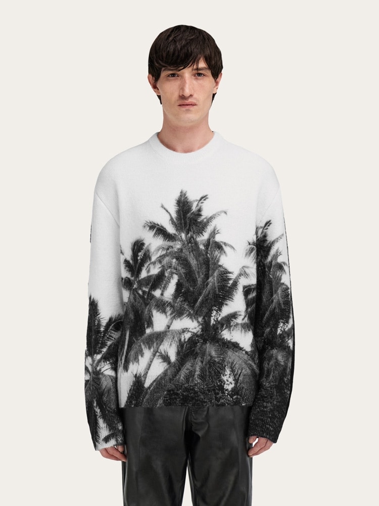 Crew neck sweater with Trinidad print Gallery image 2