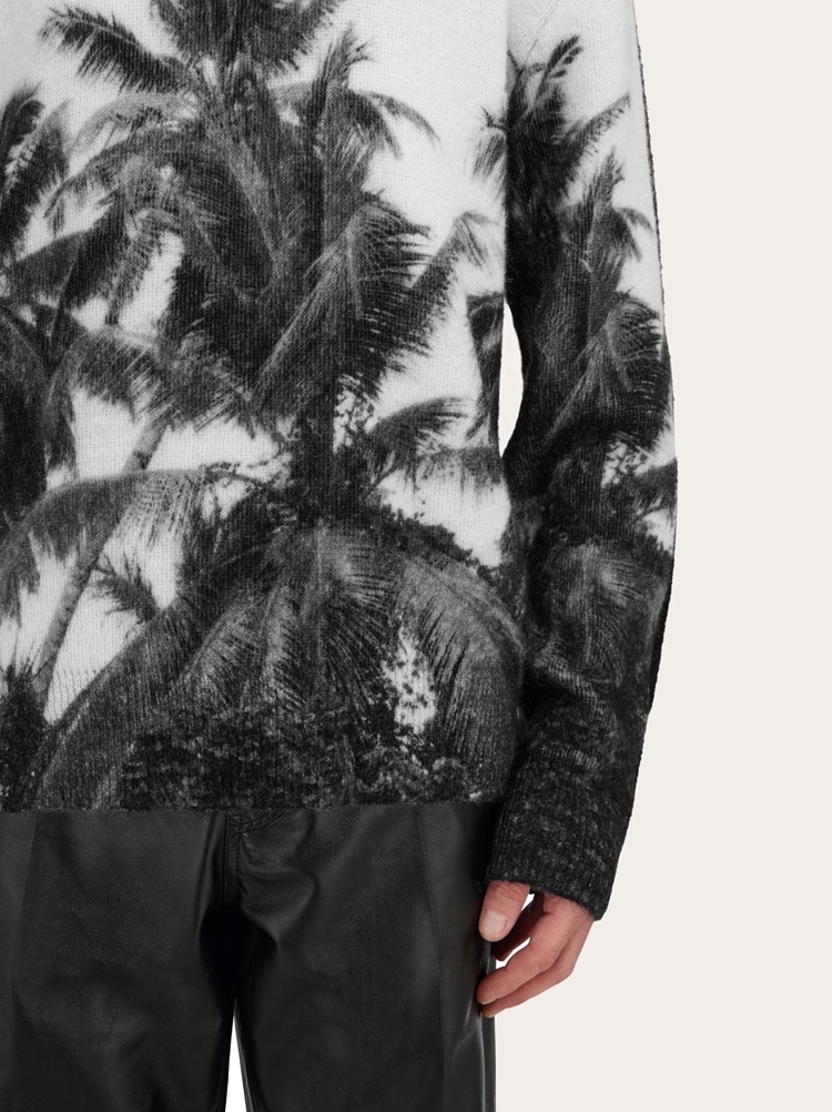 Crew neck sweater with Trinidad print Gallery image 6