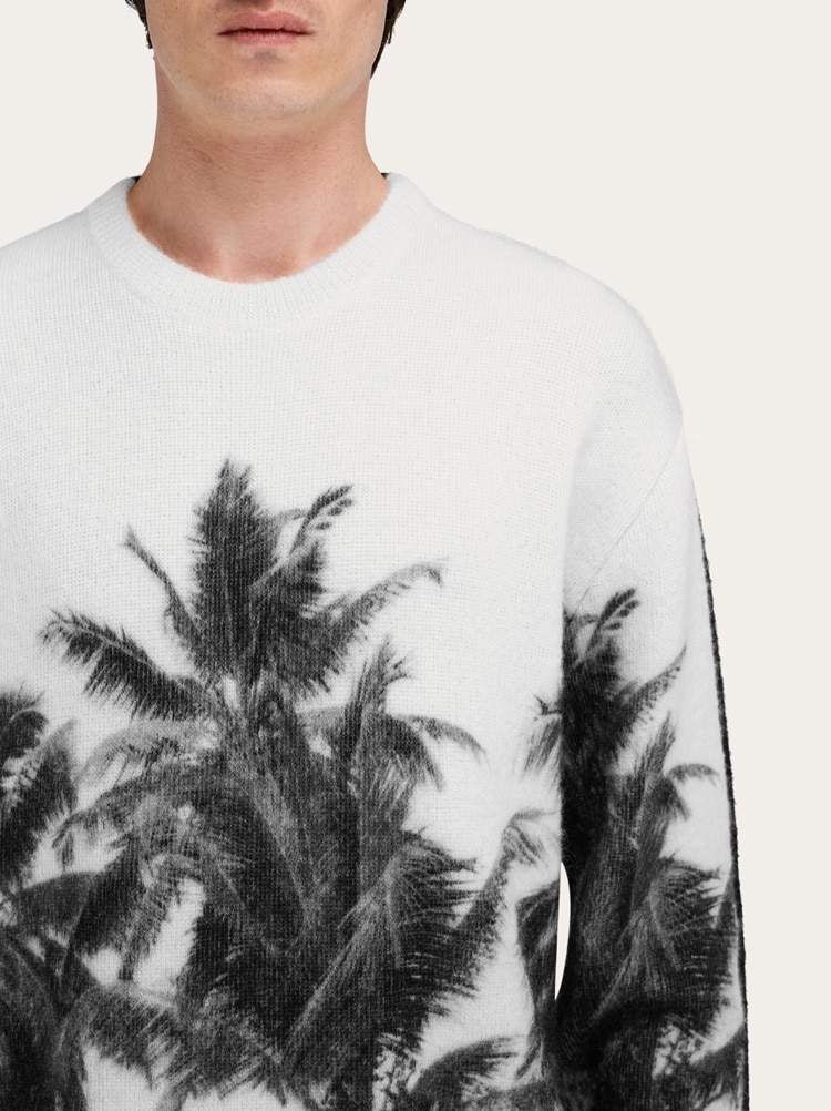Crew neck sweater with Trinidad print Gallery image 7