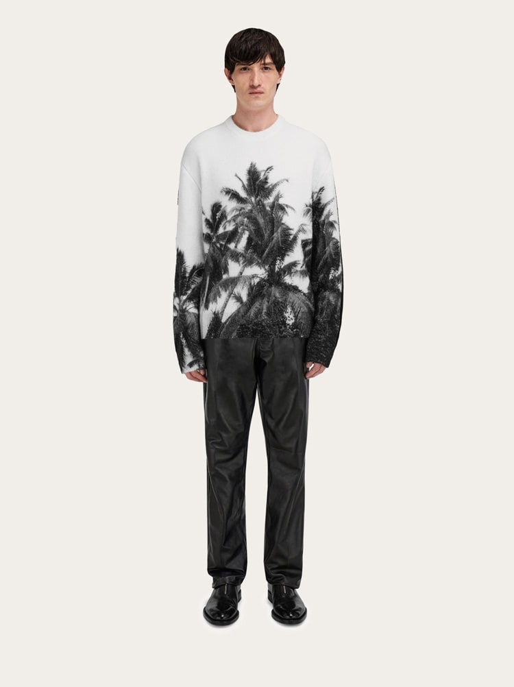 Crew neck sweater with Trinidad print Gallery image 8