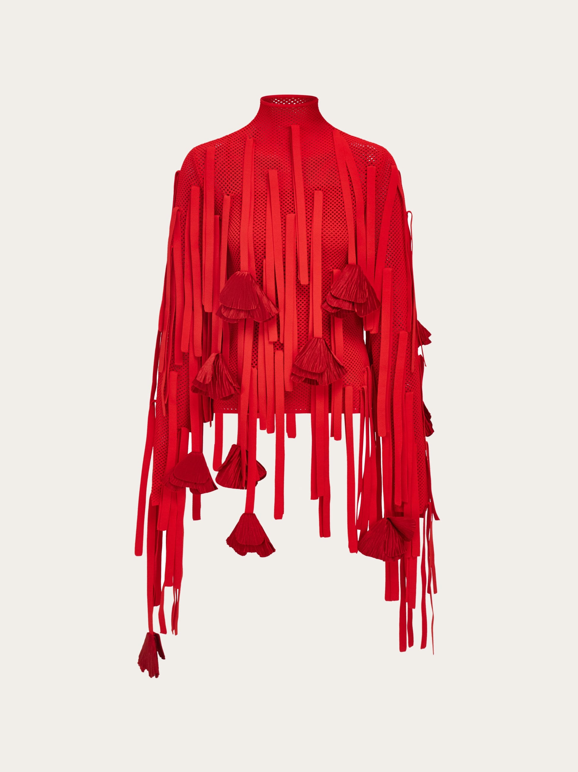 トップス salvatore ferragamo Mesh top with flower detail - Women | Ferragamo