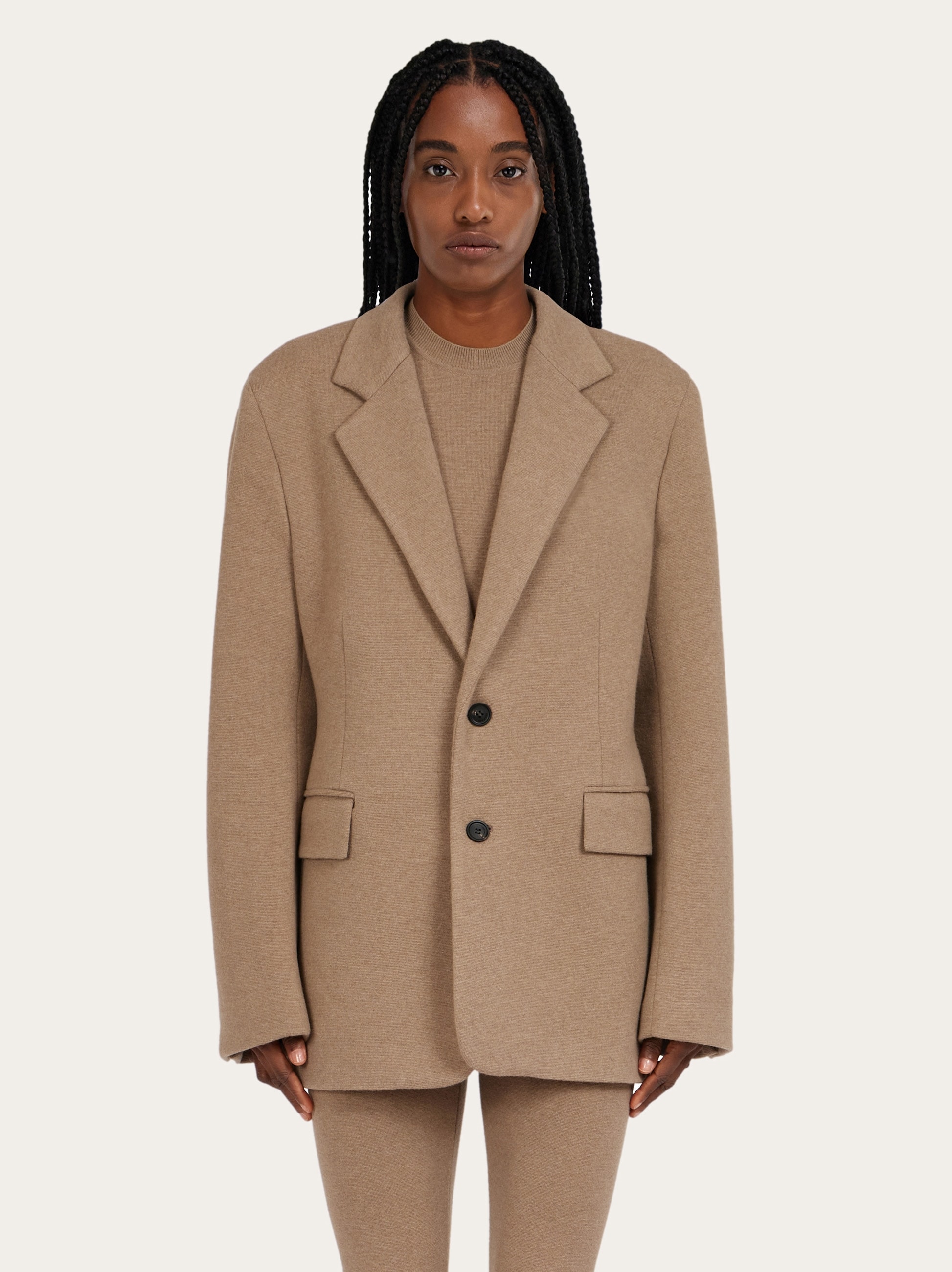 Single breasted jersey blazer - Women | Ferragamo