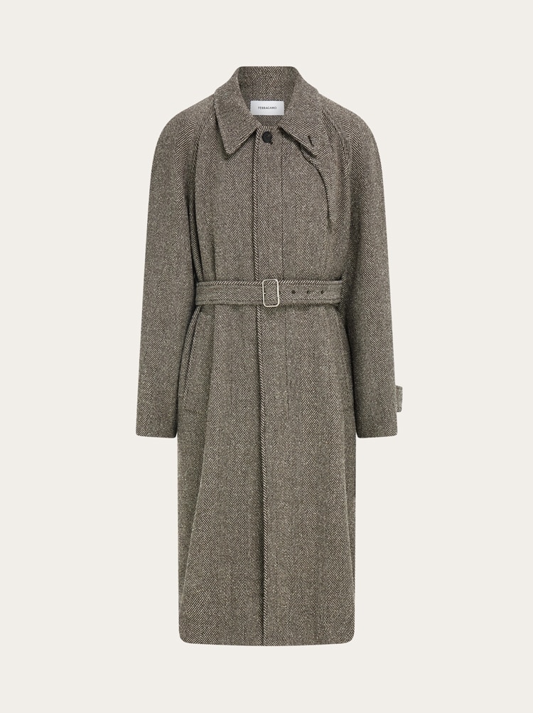 싱글 브레스티드 쉐브론 코트 Gallery image 1