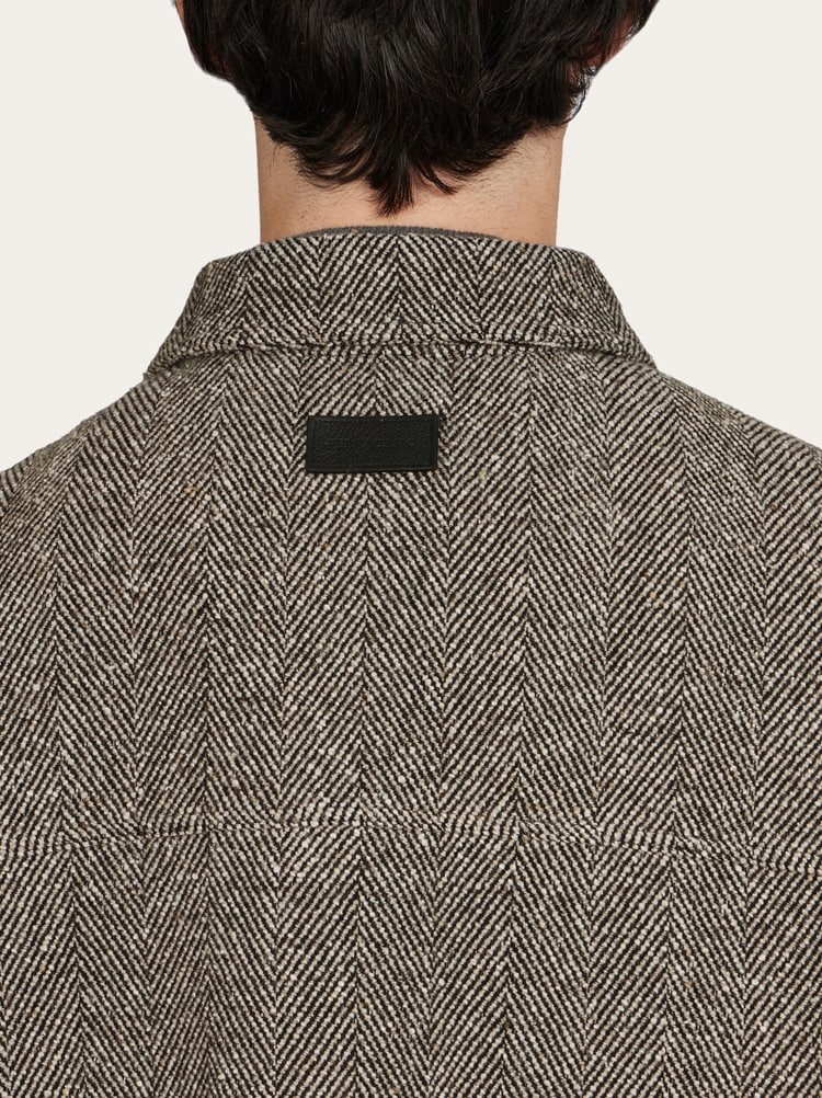 Padded chevron overshirt Gallery image 4