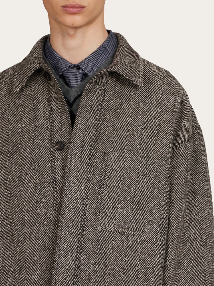 Padded chevron overshirt Gallery image 5