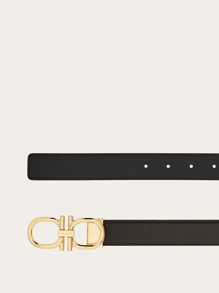 Reversible and adjustable Gancini belt Gallery image 2