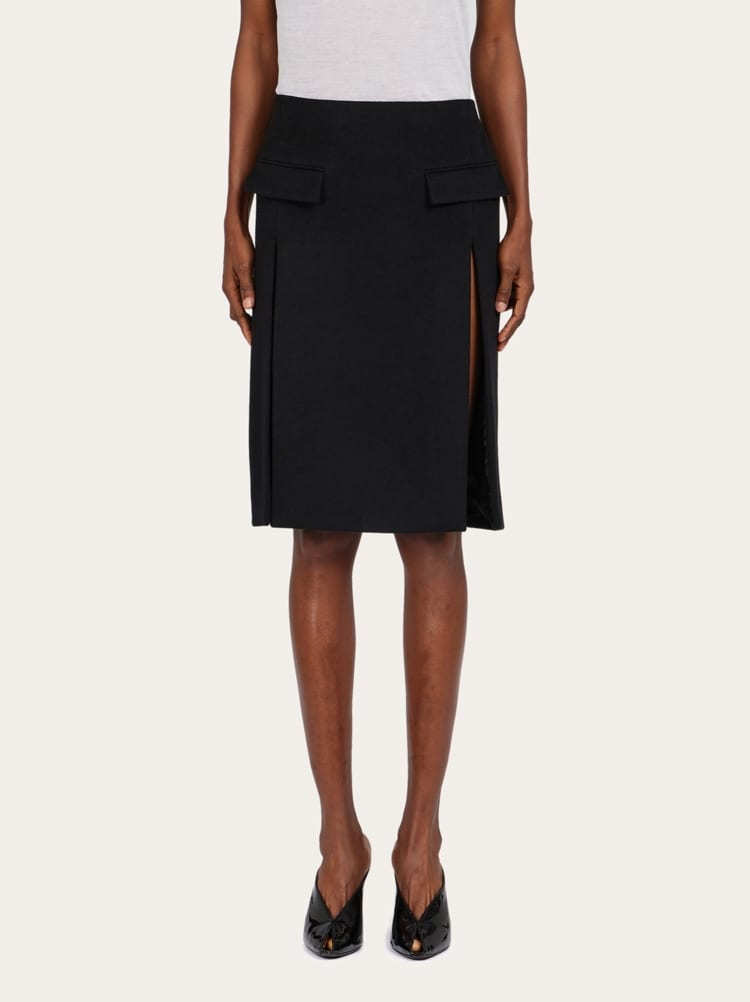 Pencil skirt with double slit Gallery image 2