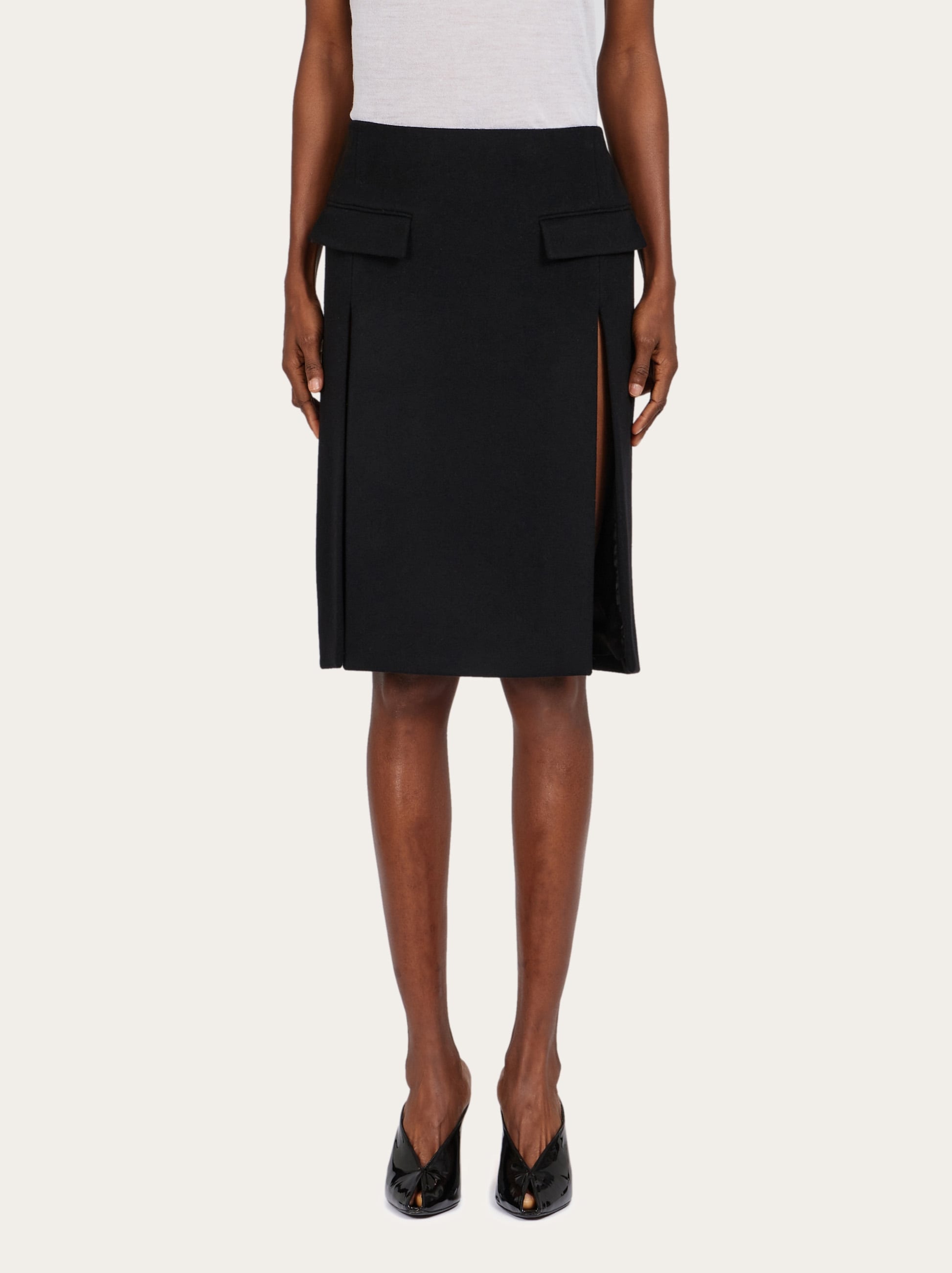 Pencil skirt with double slit - Women | Ferragamo