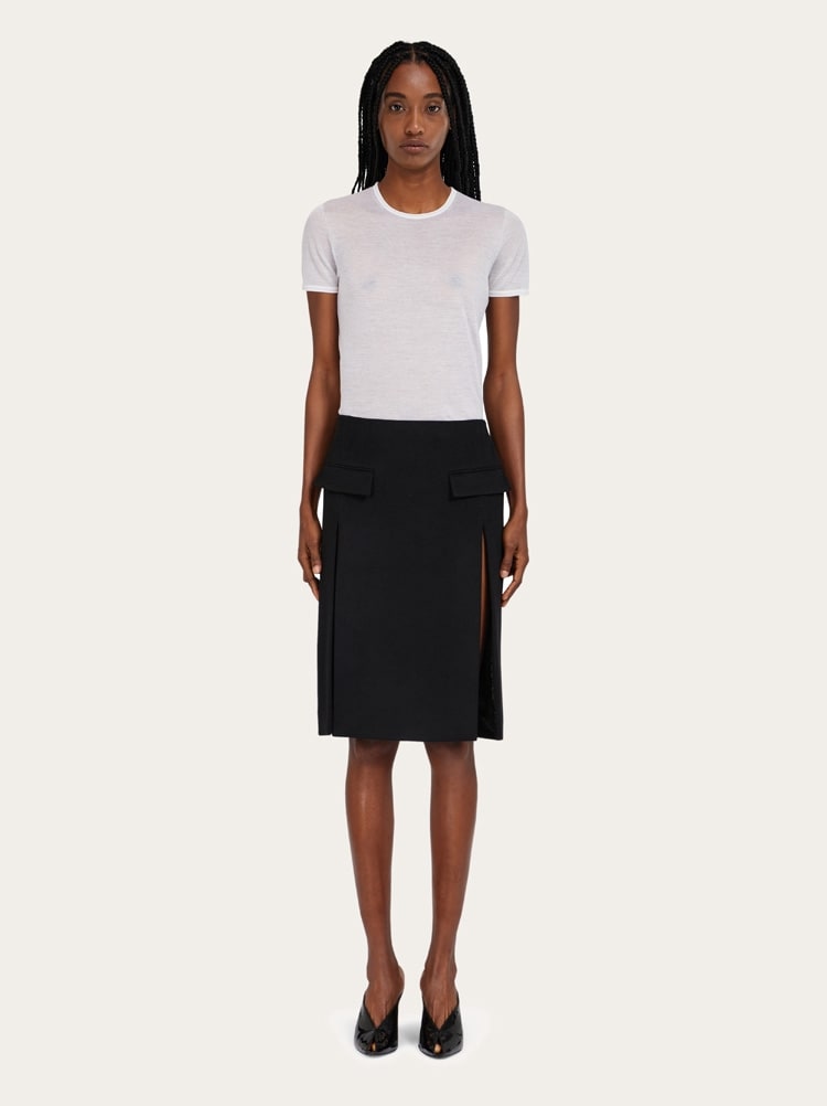 Pencil skirt with double slit Gallery image 7