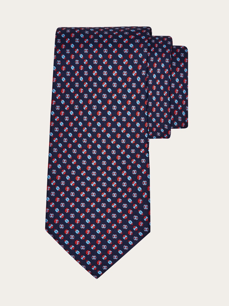 Sport print silk tie Gallery image 1