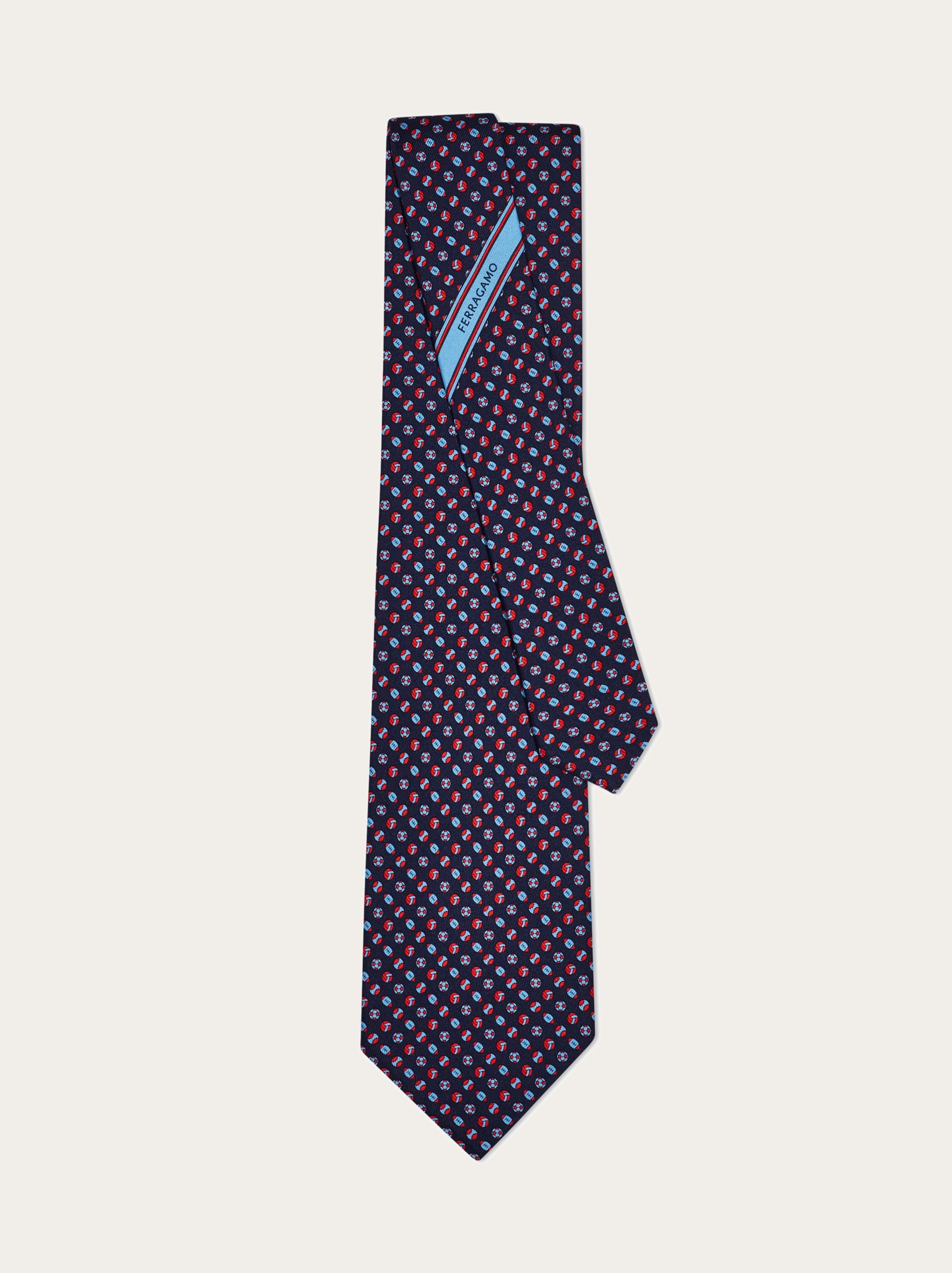ネクタイ Salvatore Ferragamo Gancini print silk tie - Men | Ferragamo