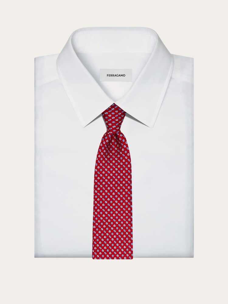 Sport print silk tie Gallery image 4