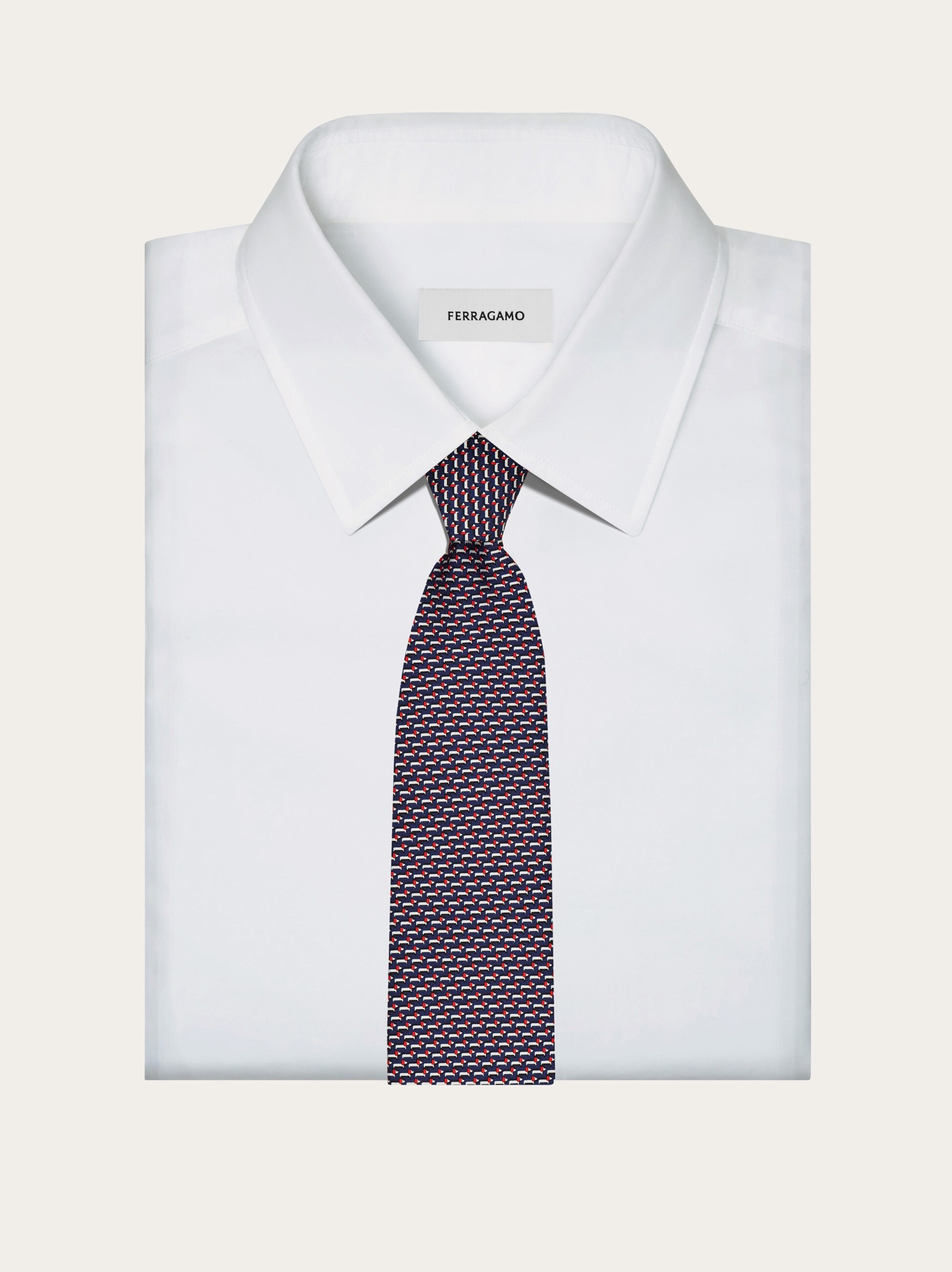 Dachshund print silk tie - Men | Ferragamo