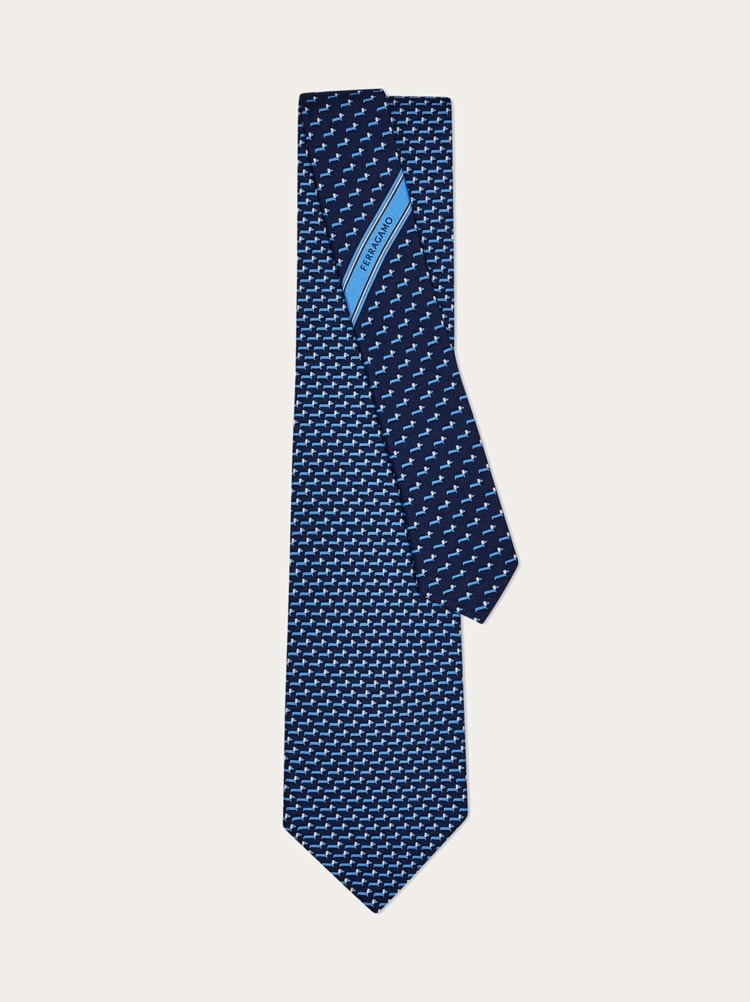 Dachshund print silk tie Gallery image 3