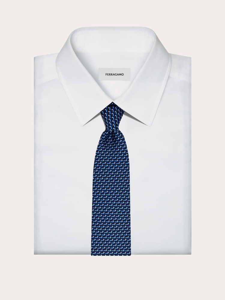 Dachshund print silk tie Gallery image 4