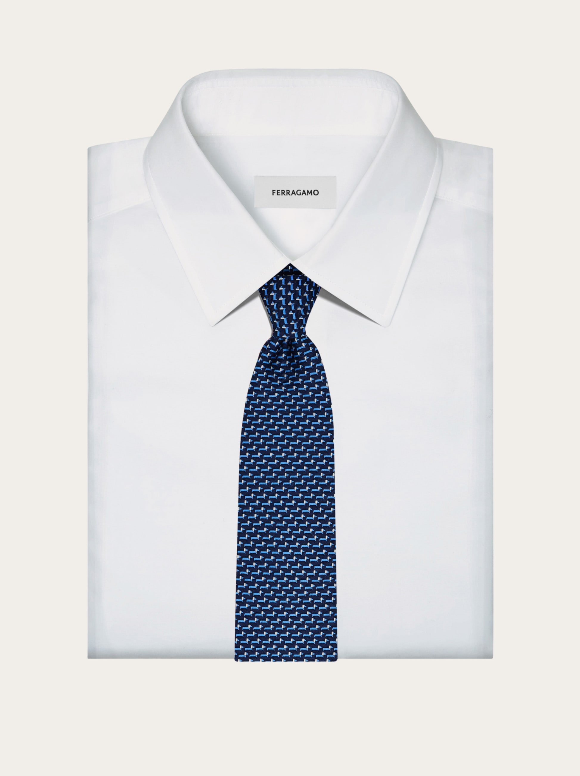 Dachshund print silk tie - Men | Ferragamo