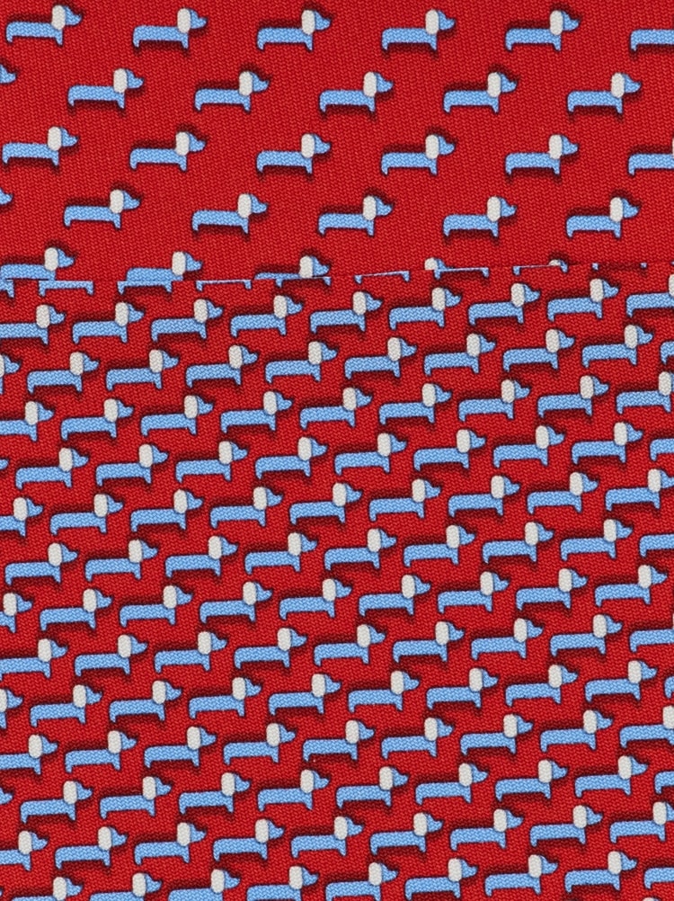 Dachshund print silk tie Gallery image 2