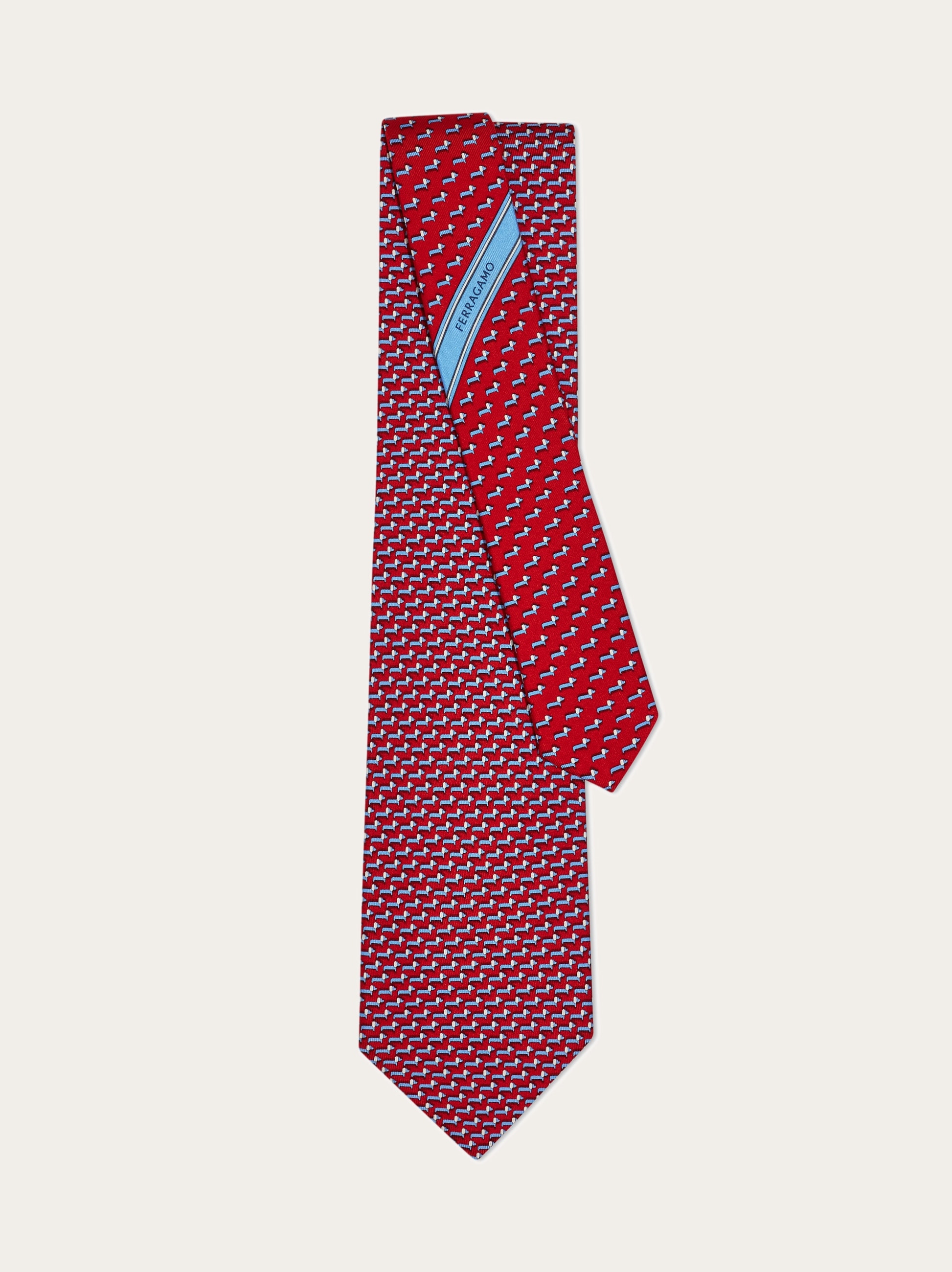Dachshund print silk tie - Men | Ferragamo