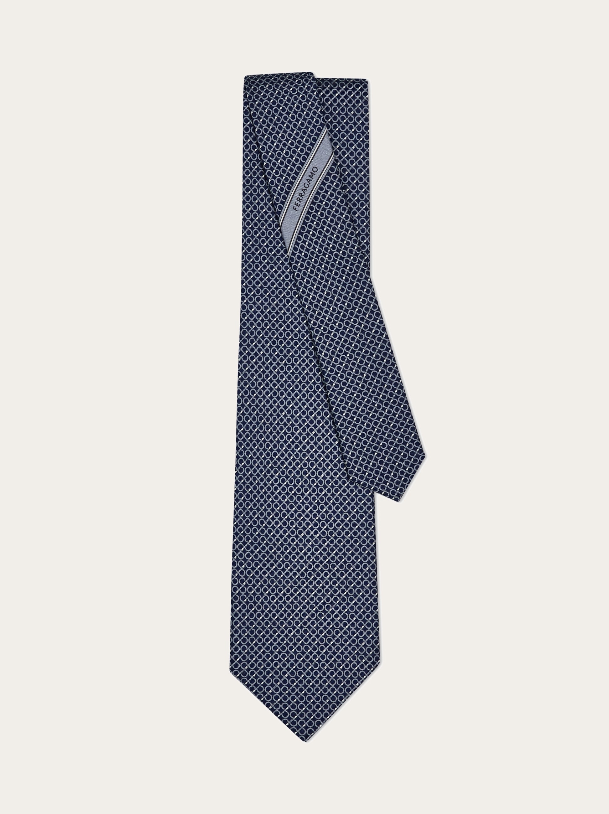 ネクタイ Salvatore Ferragamo Gancini print silk tie - Men | Ferragamo