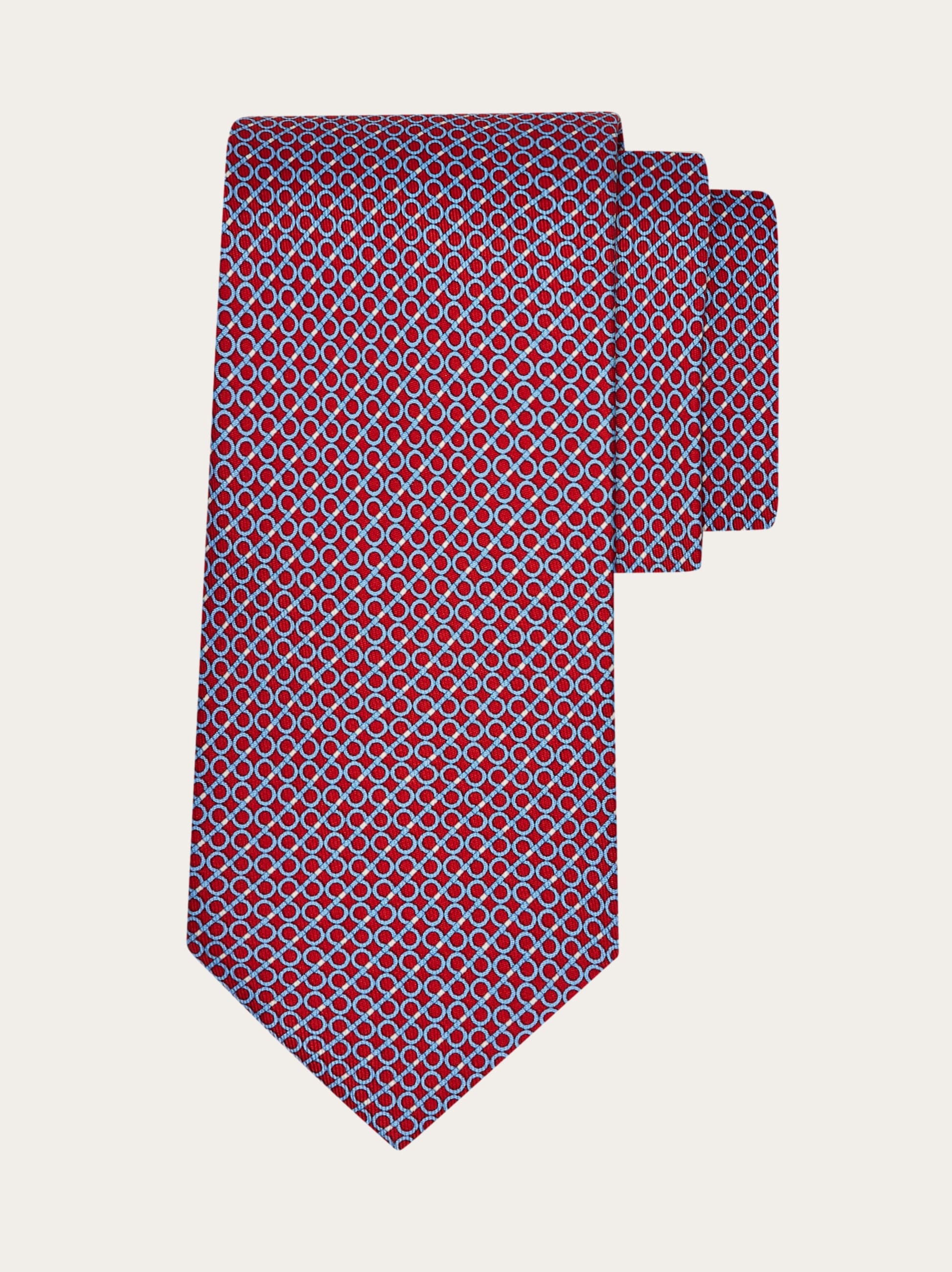 Gancini regimental print silk tie - Men | Ferragamo