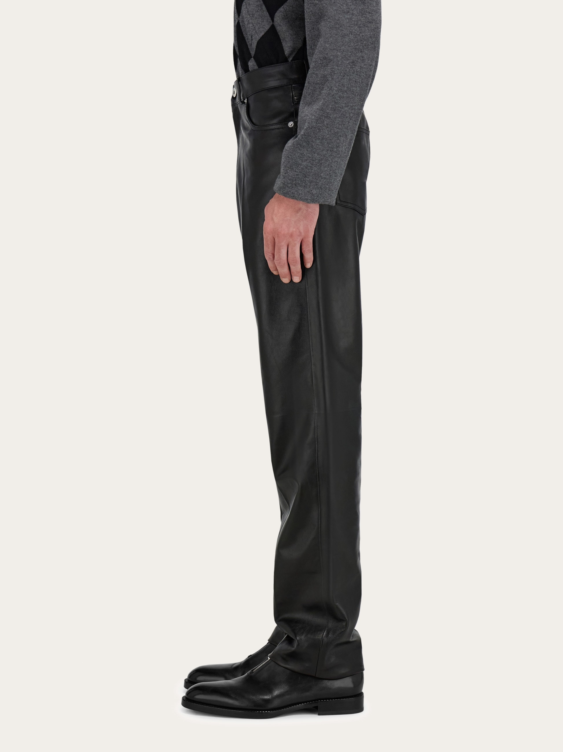Five pocket nappa trousers - Men | Ferragamo