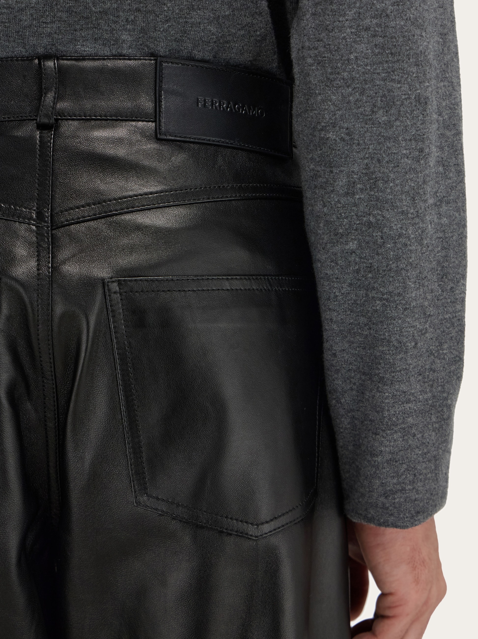 Five pocket nappa trousers - Men | Ferragamo