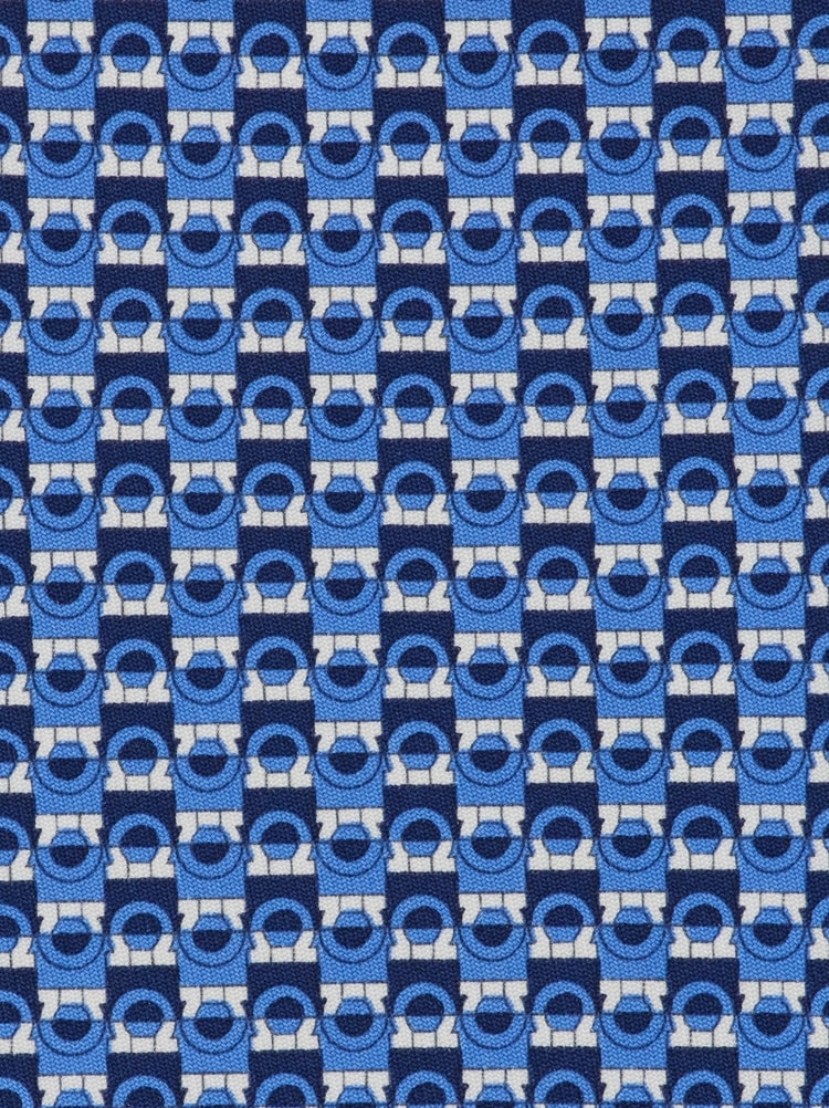 Gancini bicolor print silk tie Gallery image 2
