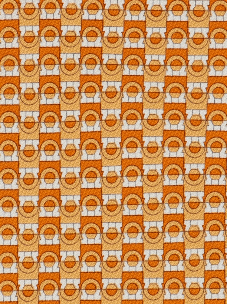 Gancini bicolor print silk tie Gallery image 2