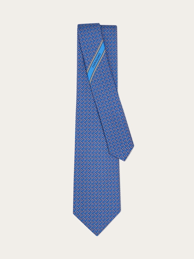 Brackets print silk tie Gallery image 3