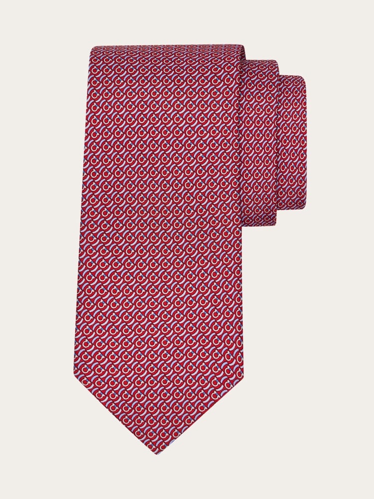 Brackets print silk tie Gallery image 1