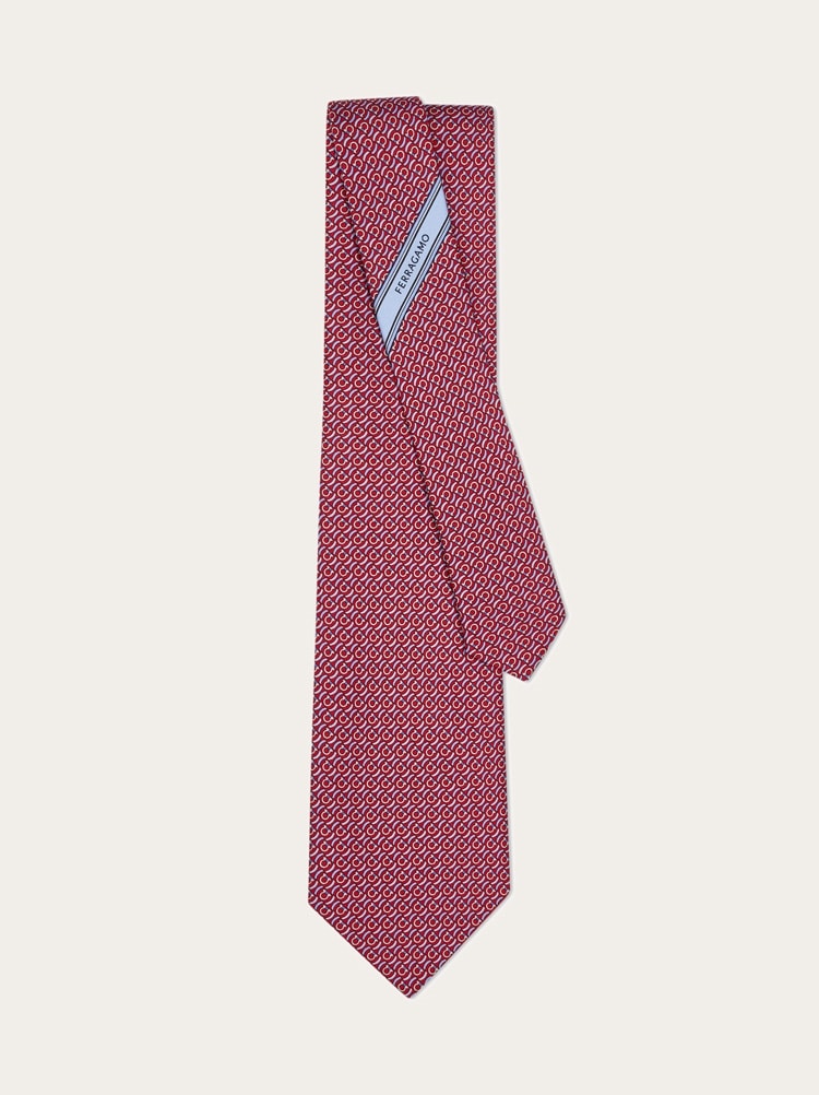 Brackets print silk tie Gallery image 3