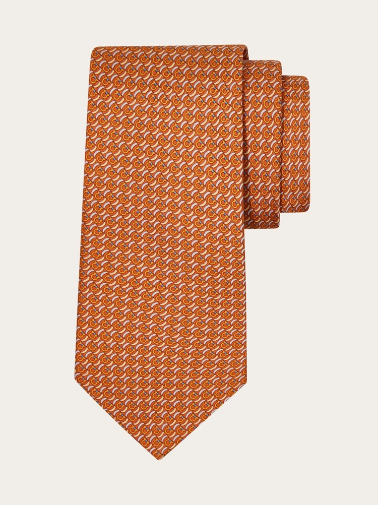 Brackets print silk tie Gallery image 1