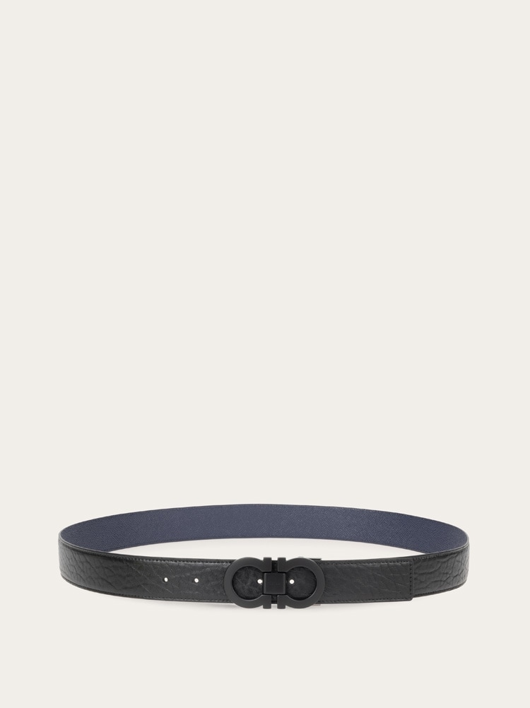 Reversible and adjustable Gancini belt Gallery image 2