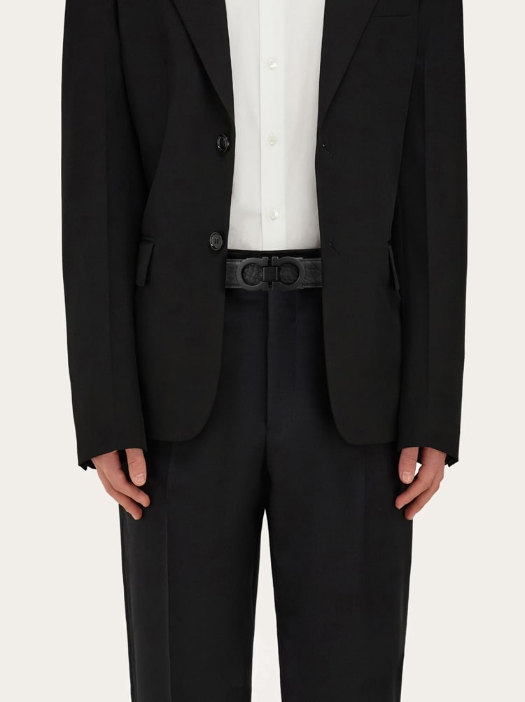 Reversible and adjustable Gancini belt Gallery image 3
