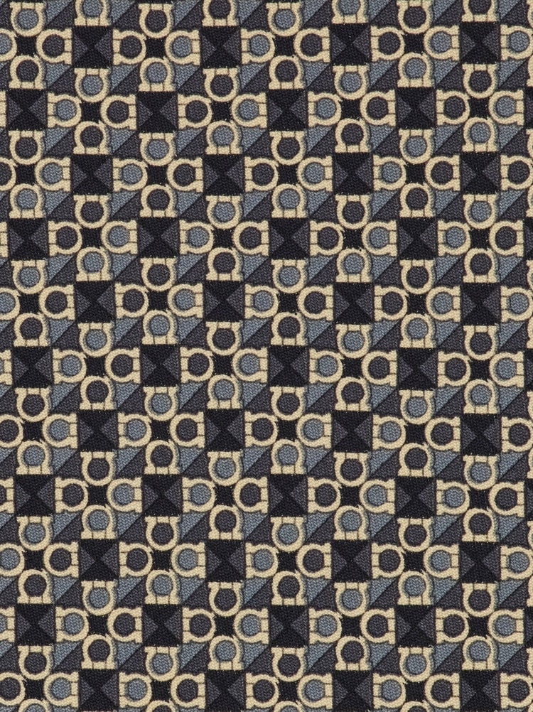 Gancini square print silk tie Gallery image 2