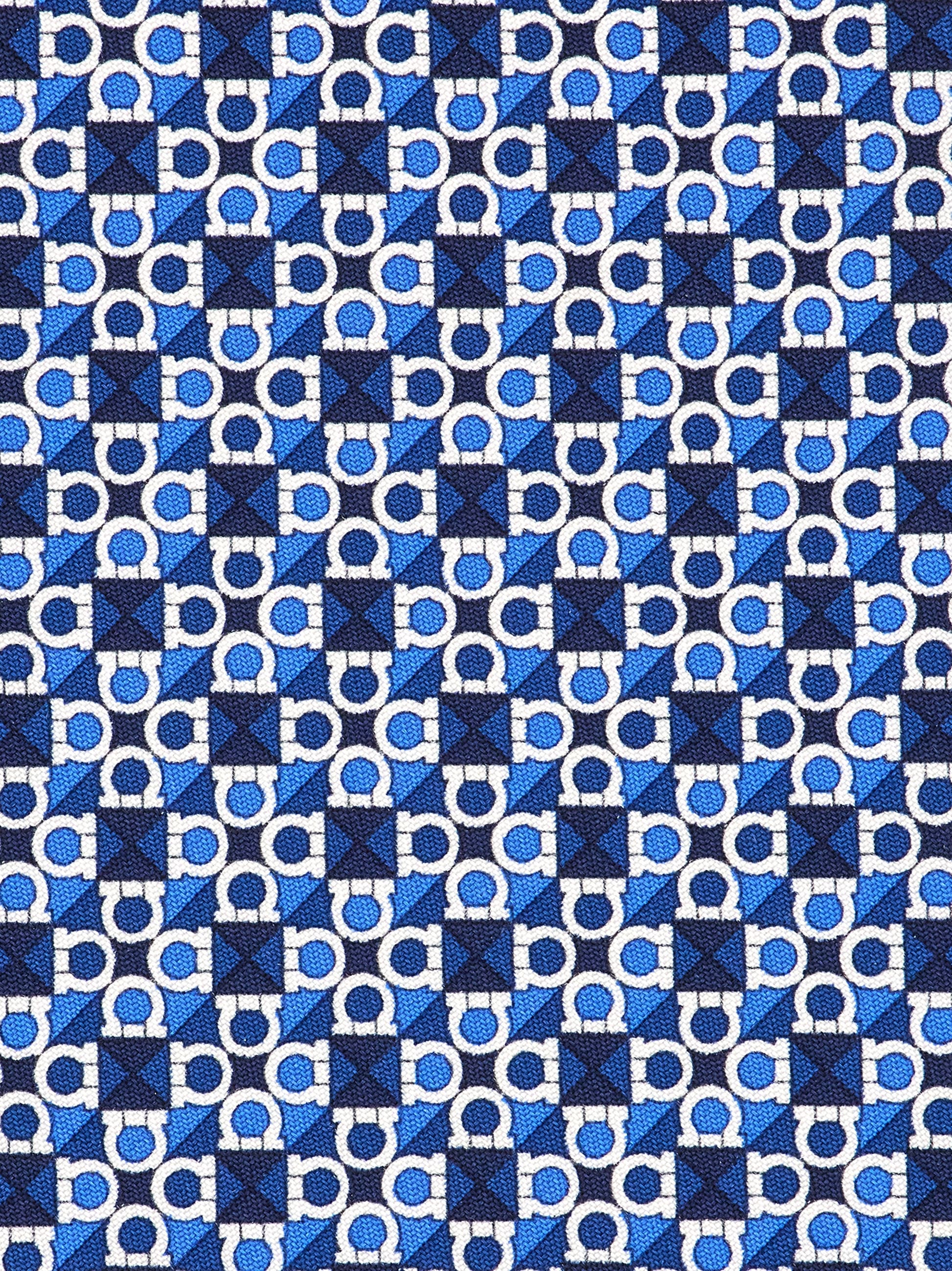 Gancini square print silk tie - Men | Ferragamo