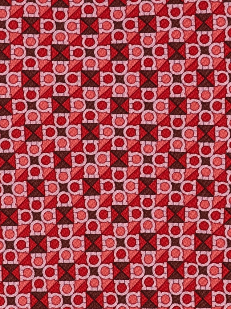 간치니 스퀘어 프린트 실크 타이 Gallery image 2