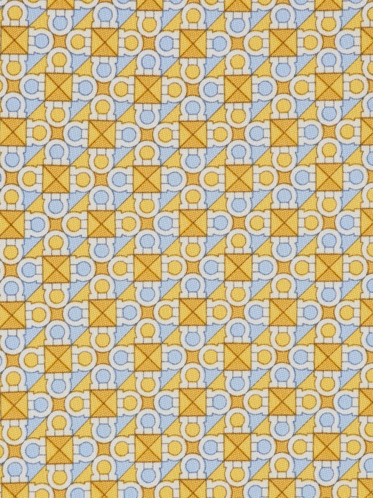 Gancini square print silk tie Gallery image 2