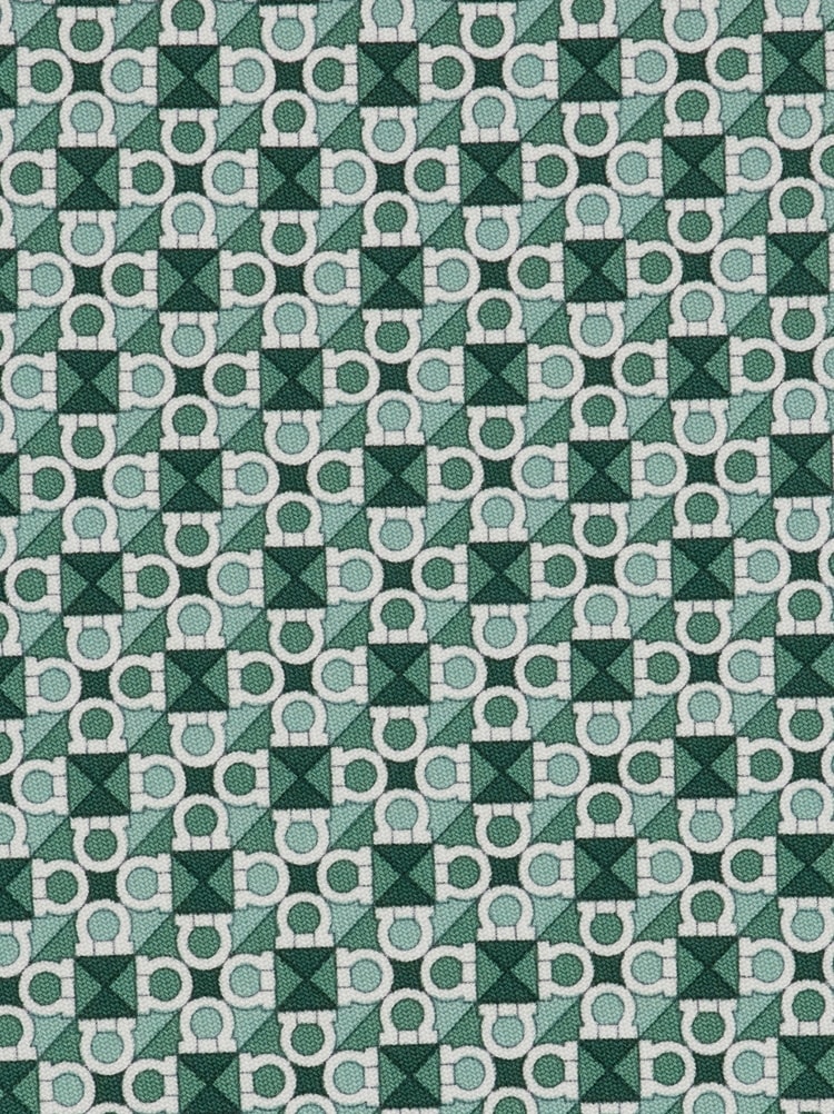 간치니 스퀘어 프린트 실크 타이 Gallery image 2