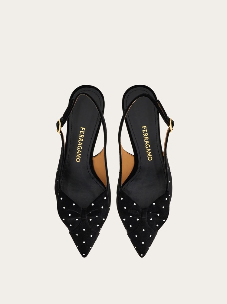 Slingback with bow detail Gallery image 3