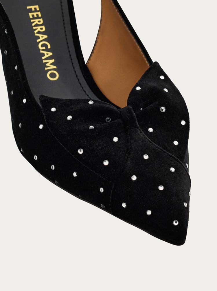 Slingback with bow detail Gallery image 5