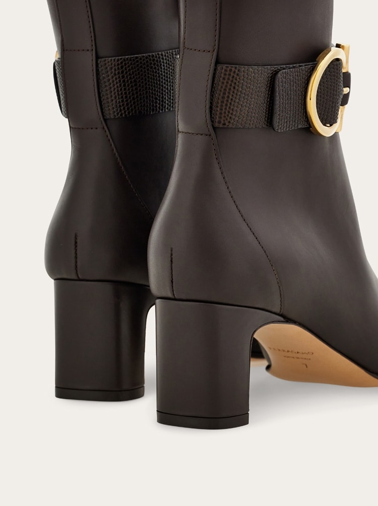 간치니 버클 미드힐 앵클 부츠 Gallery image 8