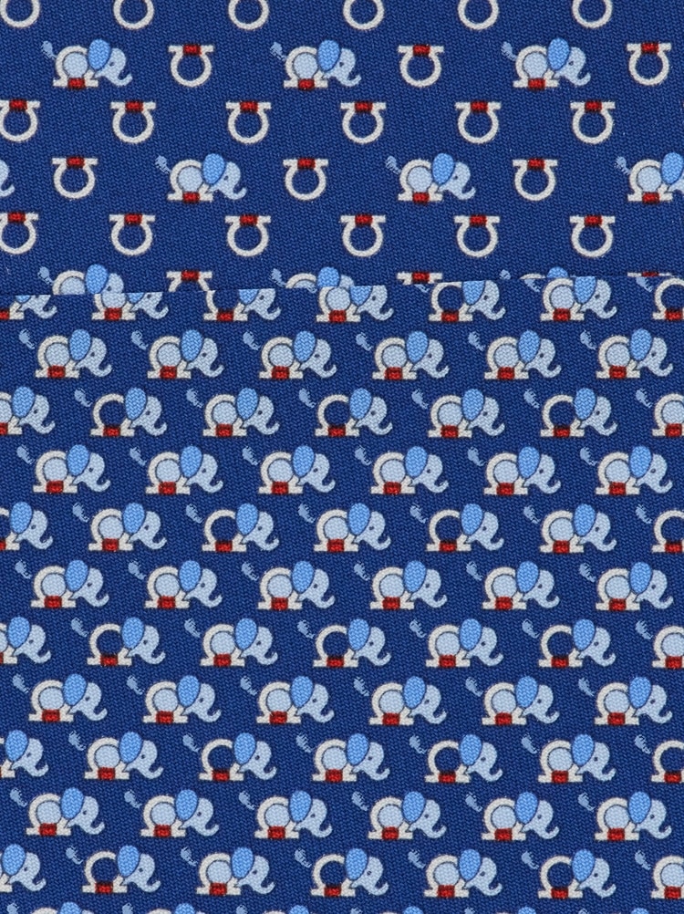 Elephant print silk tie Gallery image 2