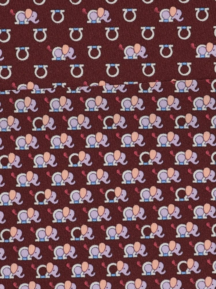 Elephant print silk tie Gallery image 2