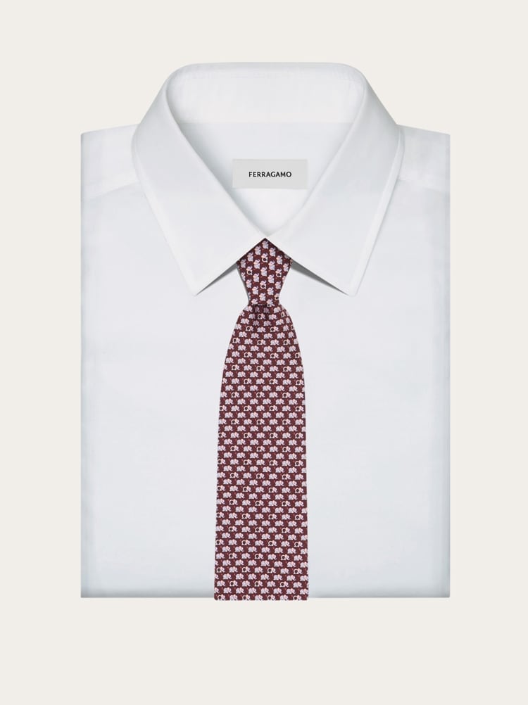 Elephant print silk tie Gallery image 4