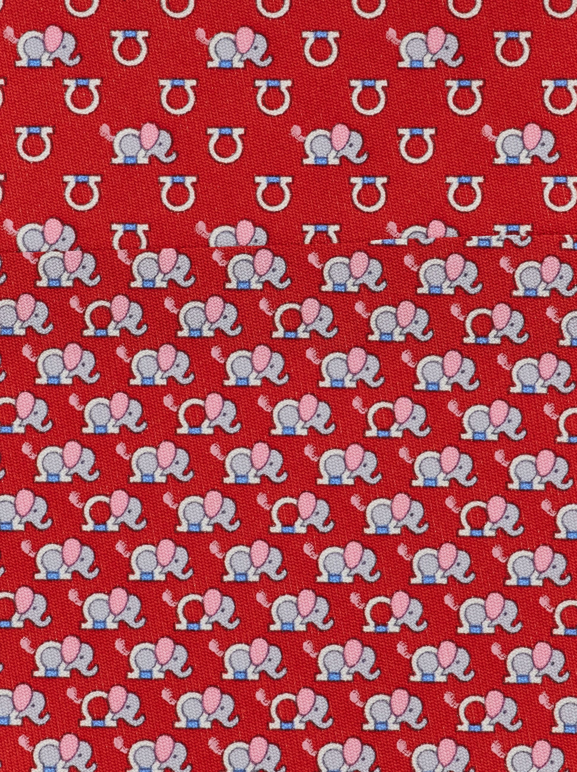 Elephant print silk tie - Men | Ferragamo