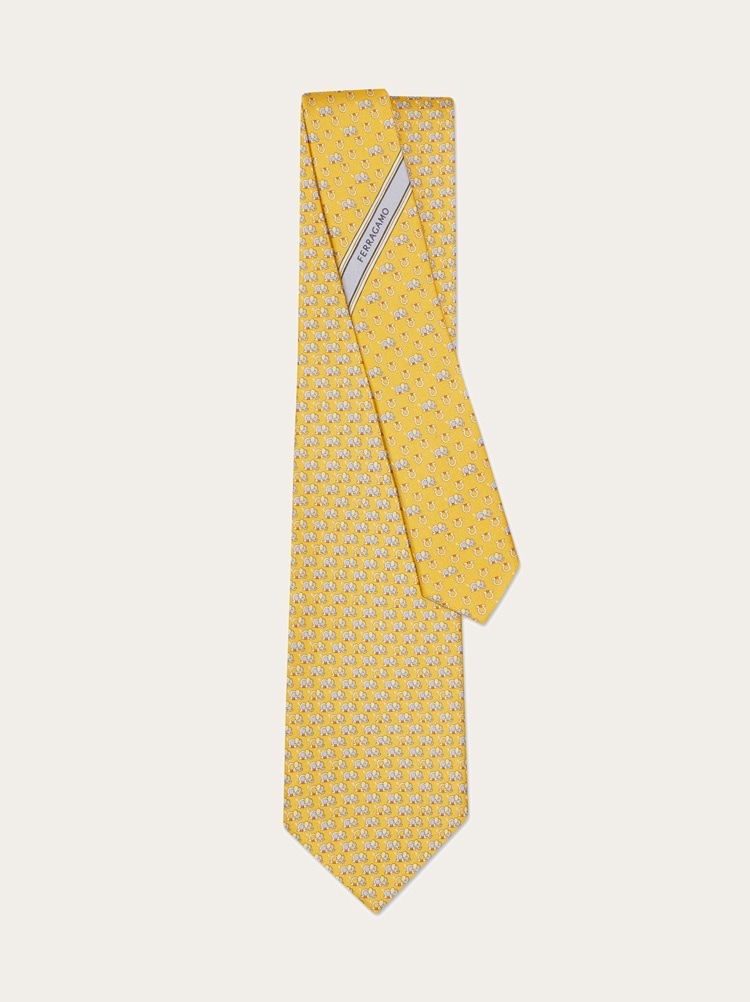 Cravatta in seta stampa Elefantino Gallery image 3