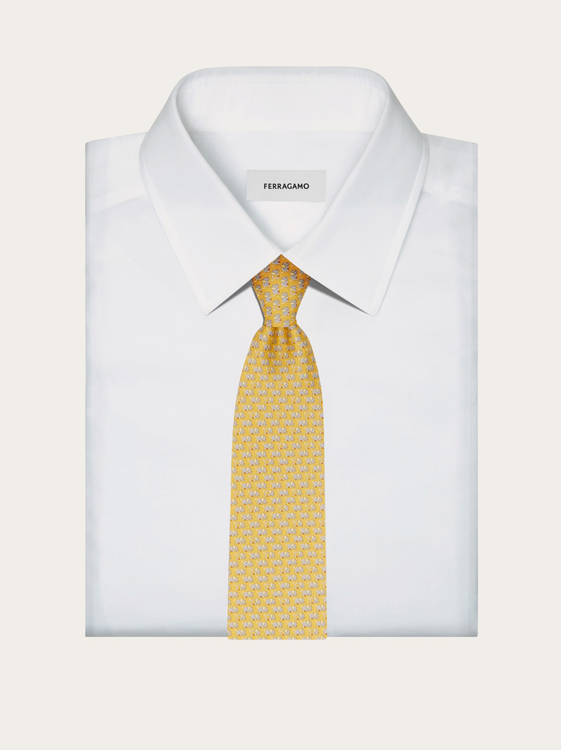 Elephant print silk tie - Men | Ferragamo