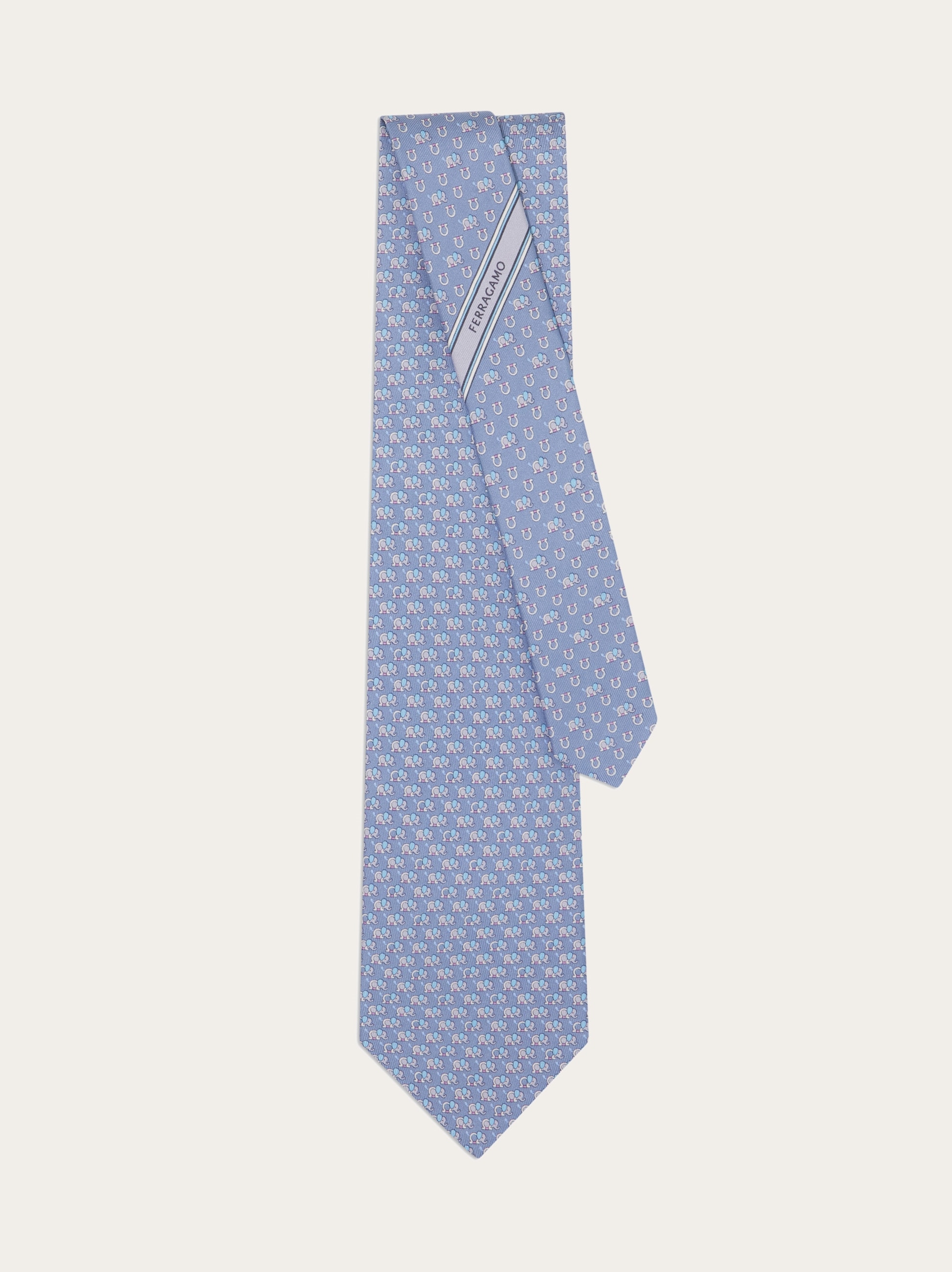 Elephant print silk tie - Men | Ferragamo